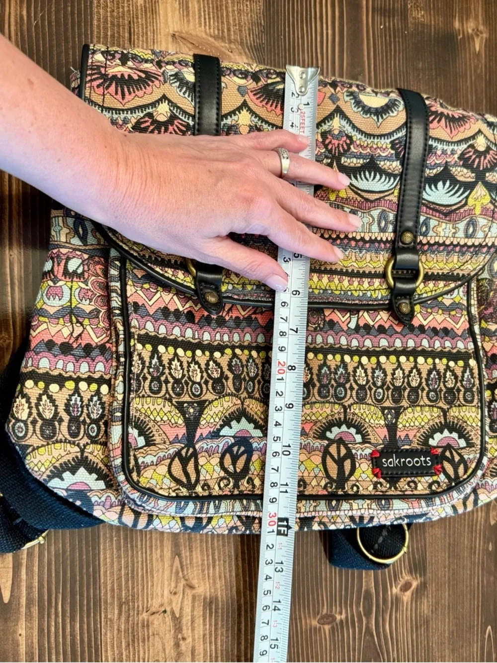 Sakroots‎ Multicolor Boho Canvas Convertible Backpack/Crossbody